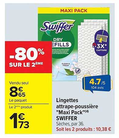 Lingettes attrape-poussière "Maxi Pack" SWIFFER