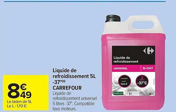 Liquide de refroidissement 5L -37°d CARREFOUR