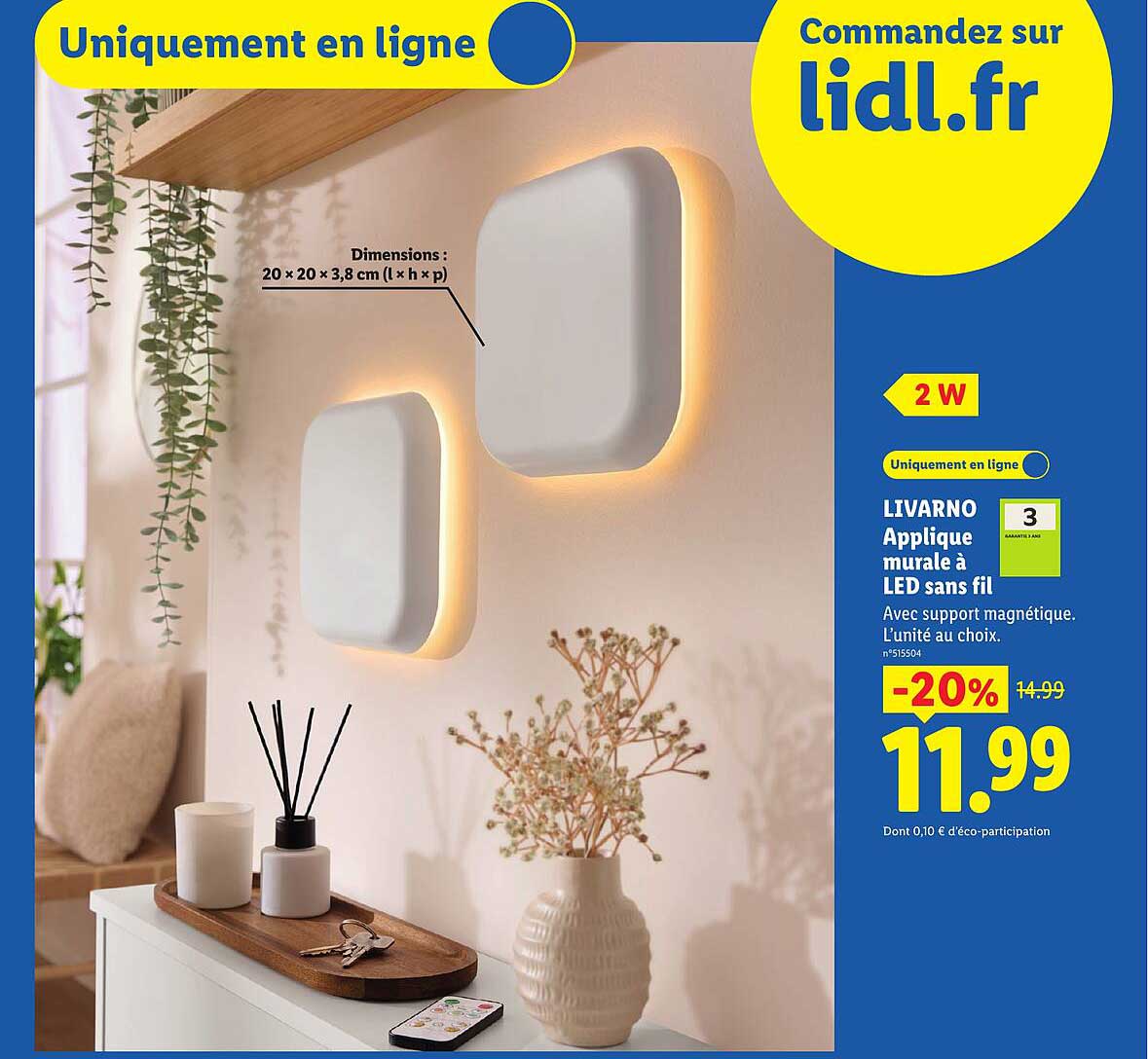 LIVARNO Applique murale à LED sans fil