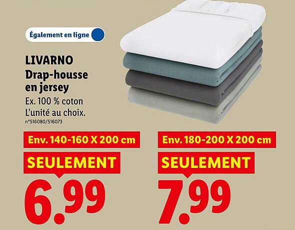 LIVARNO Drap-housse en jersey