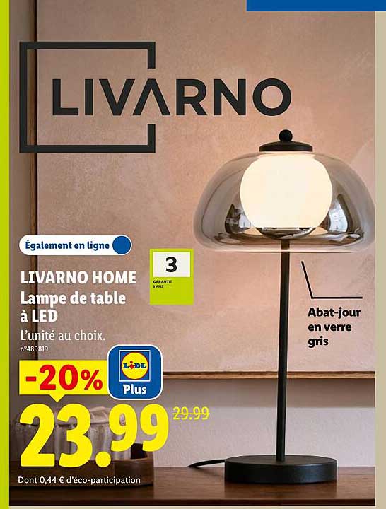 LIVARNO HOME Lampe de table à LED