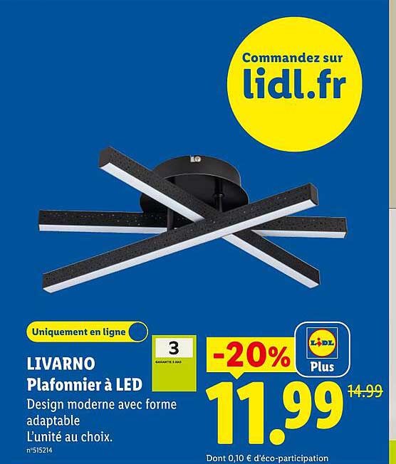 LIVARNO Plafonnier à LED