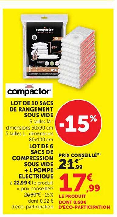 LOT DE 10 SACS DE RANGEMENT SOUS VIDE
