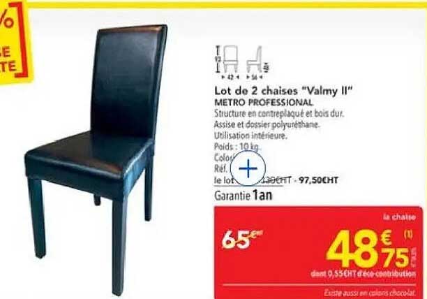Lot de 2 chaises "Valmy II" METRO PROFESSIONAL