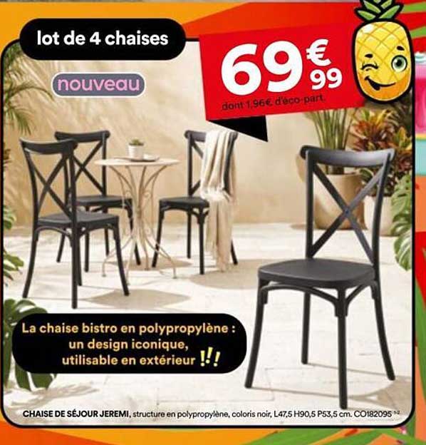 lot de 4 chaises