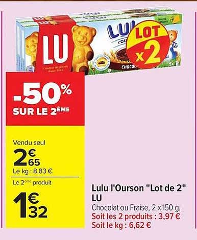 Lulu l’Ourson "Lot de 2" LU