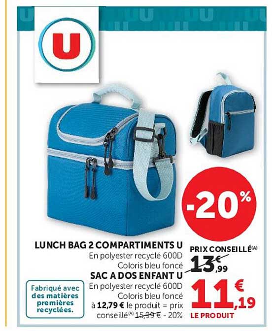 LUNCH BAG 2 COMPARTIMENTS U