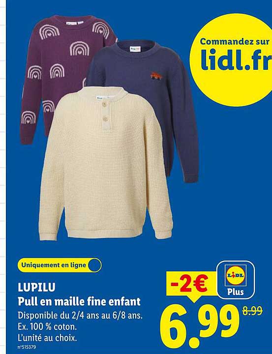 LUPILU Pull en maille fine enfant