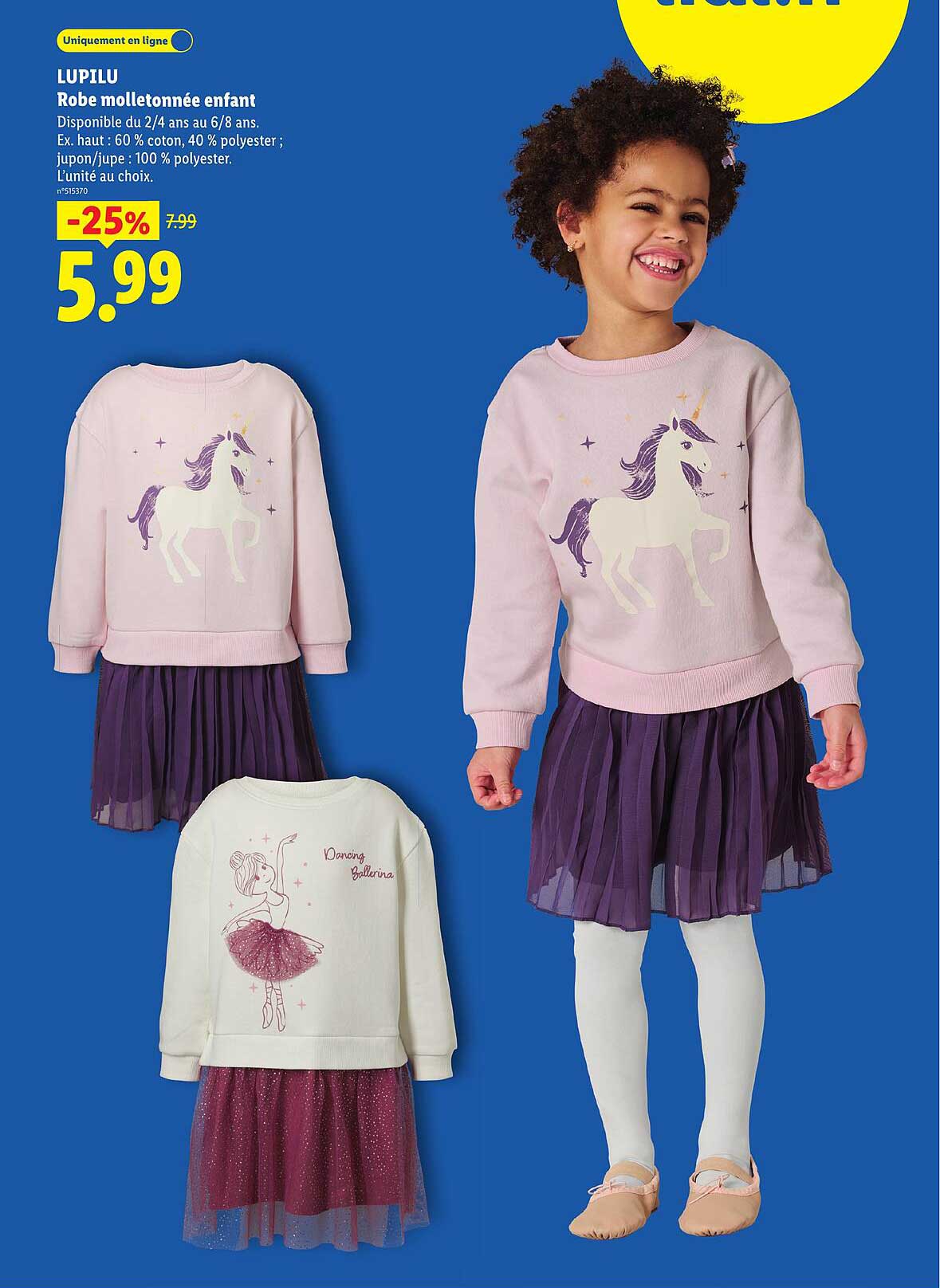 LUPILU Robe molletonnée enfant