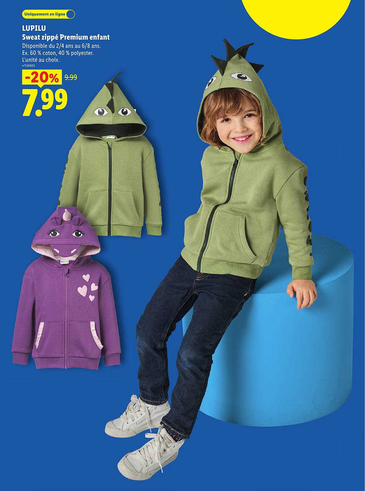 LUPILU Sweat zippé Premium enfant