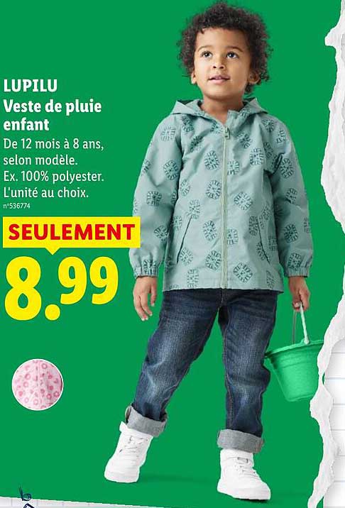 LUPILU Veste de pluie enfant