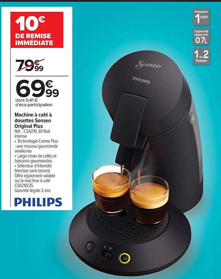 Machine à café à dosettes Senseo Original Plus