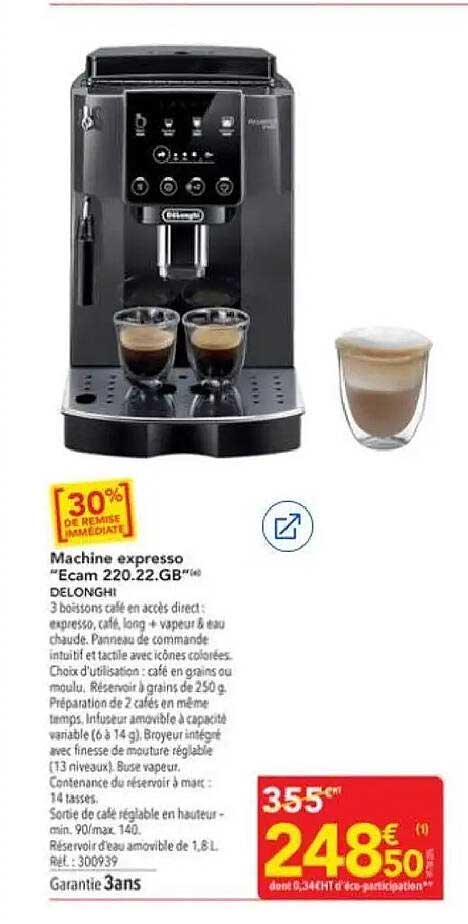 Machine expresso “Ecam 220.22.GB” DELONGHI