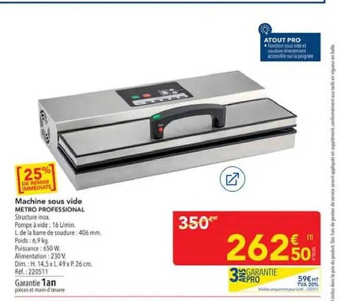 Machine sous vide METRO PROFESSIONAL