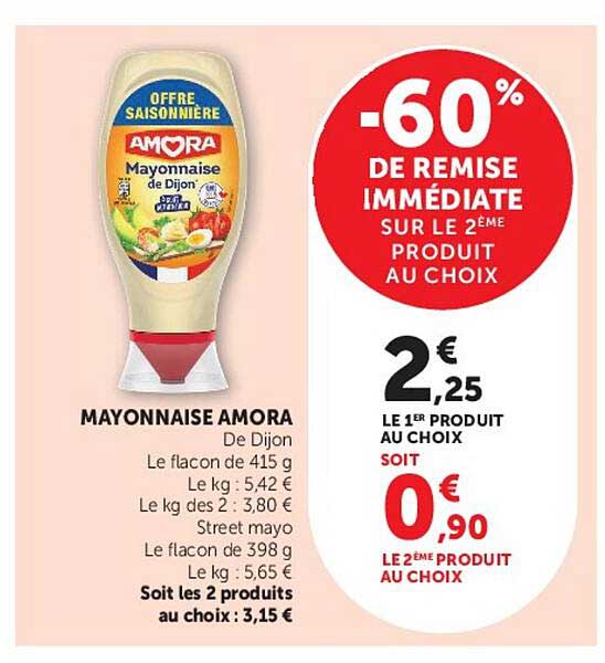 MAYONNAISE AMORA De Dijon