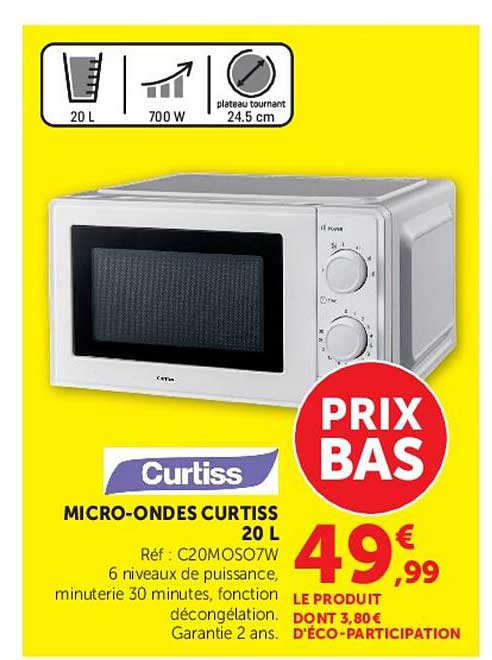 MICRO-ONDES CURTISS 20 L