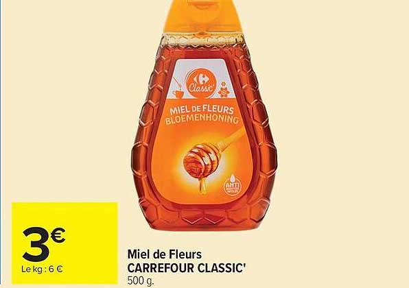 Miel de Fleurs CARREFOUR CLASSIC' 500 g