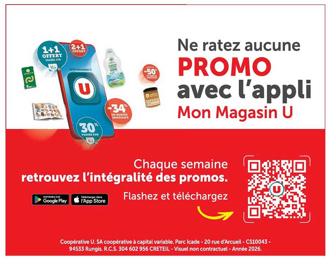Ne ratez aucune PROMO avec l'appli Mon Magasin U