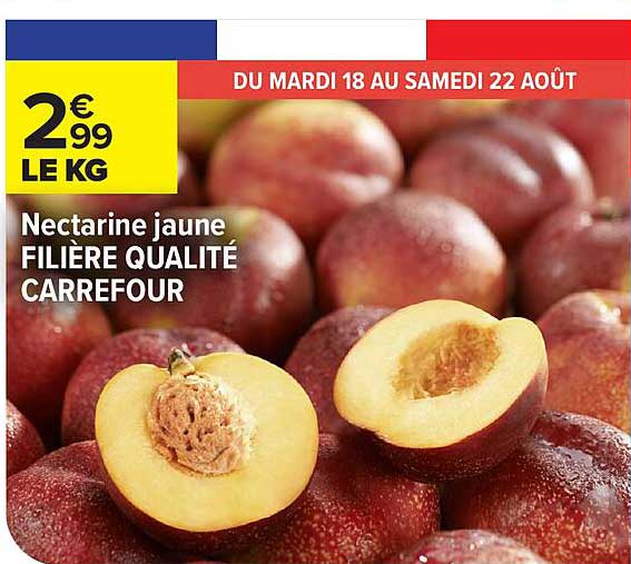 Nectarine jaune FILIÈRE QUALITÉ CARREFOUR