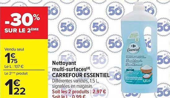 Nettoyant multi-surfaces CARREFOUR ESSENTIEL