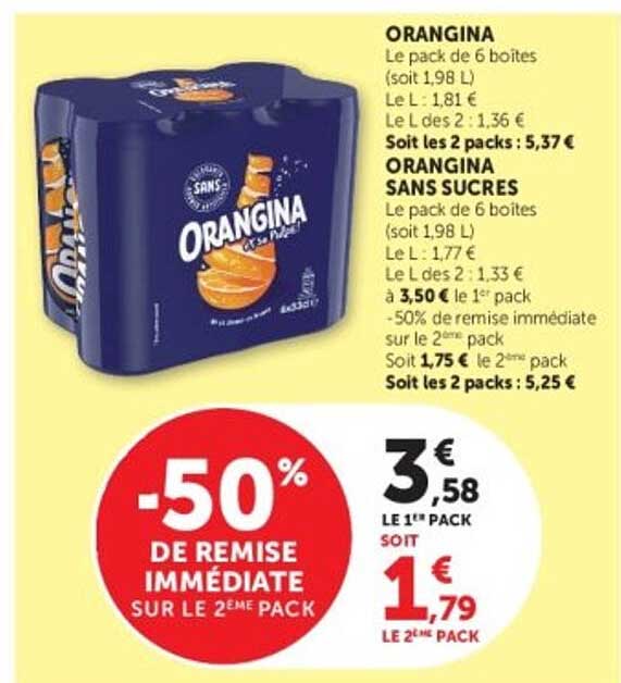 ORANGINA SANS SUCRES