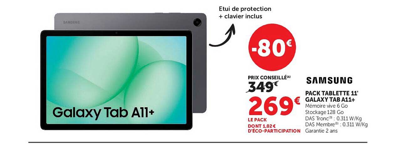 PACK TABLETTE 11' GALAXY TAB A11+
