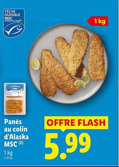 Panés au colin d'Alaska MSC