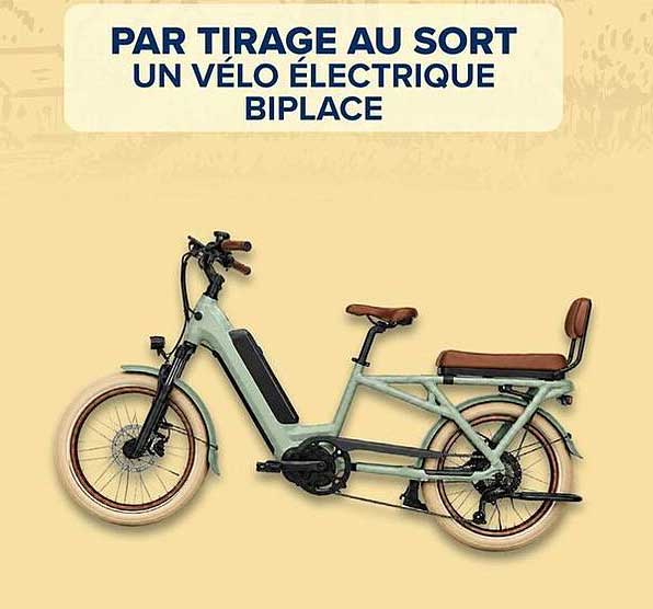 PAR TIRAGE AU SORT UN VÉLO ÉLECTRIQUE BIPLACE