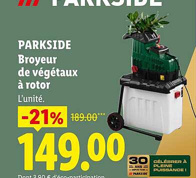 PARKSIDE Broyeur de végétaux à rotor
