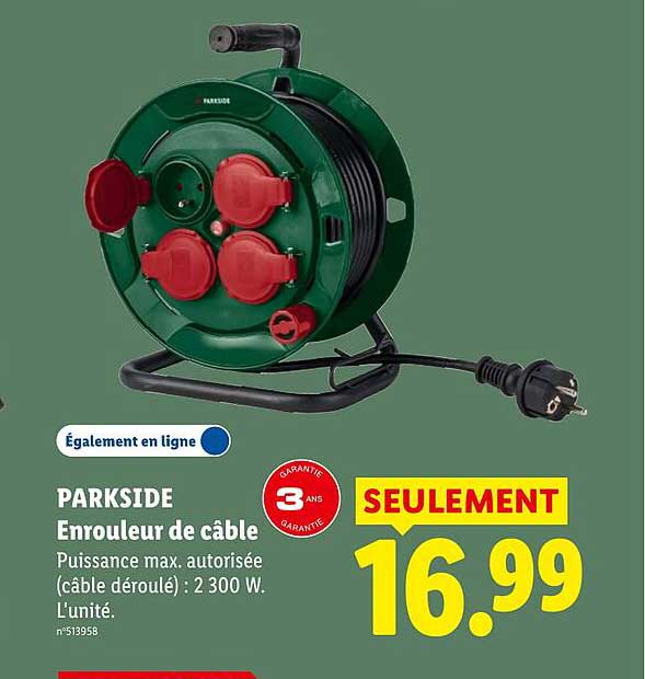 PARKSIDE Enrouleur de câble