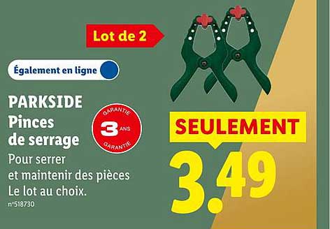 PARKSIDE Pinces de serrage