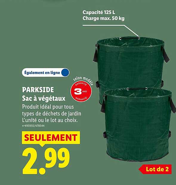 PARKSIDE Sac à végétaux