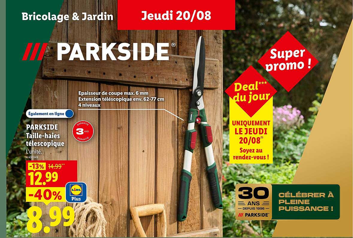PARKSIDE Taille-haies télescopique