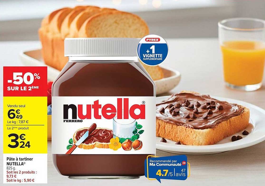 Pâte à tartiner NUTELLA® 825 g