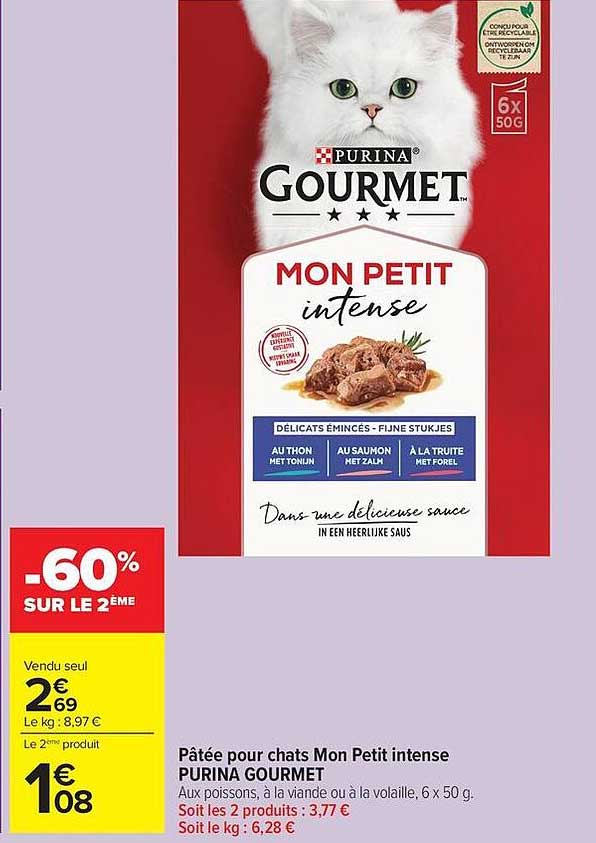Pâtée pour chats Mon Petit intense PURINA GOURMET
