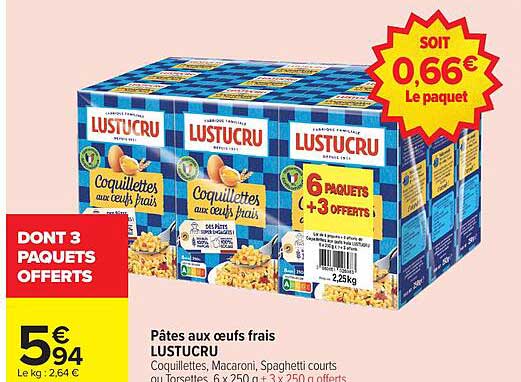 Pâtes aux œufs frais LUSTUCRU