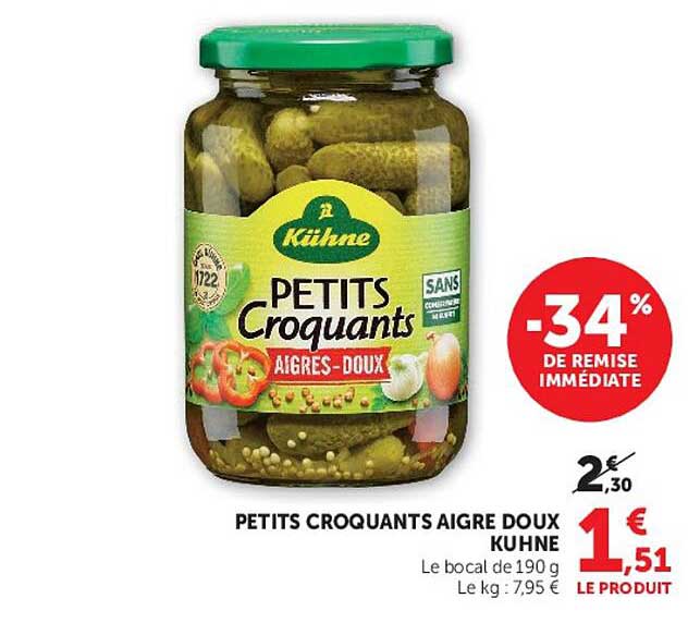 PETITS CROQUANTS AIGRE DOUX KUHNE