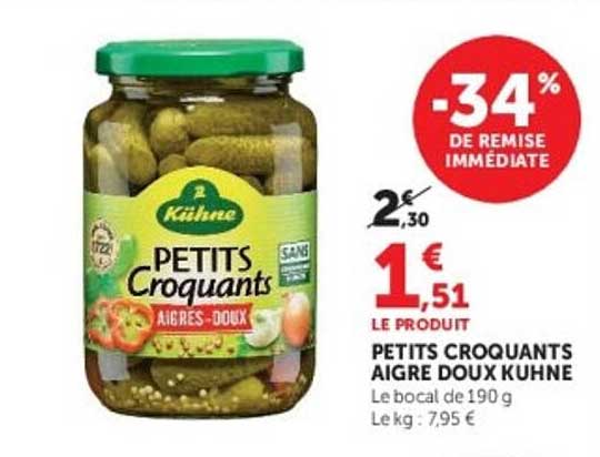 PETITS CROQUANTS AIGRE DOUX KUHNE