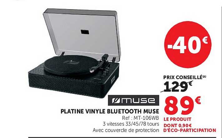 PLATINE VINYLE BLUETOOTH MUSE