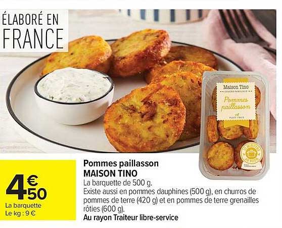 Pommes paillasson MAISON TINO