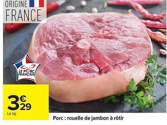 Porc : rouelle de jambon à rôtir