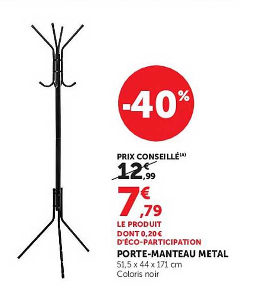 PORTE-MANTEAU METAL