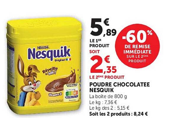 POUDRE CHOCOLATEE NESQUIK