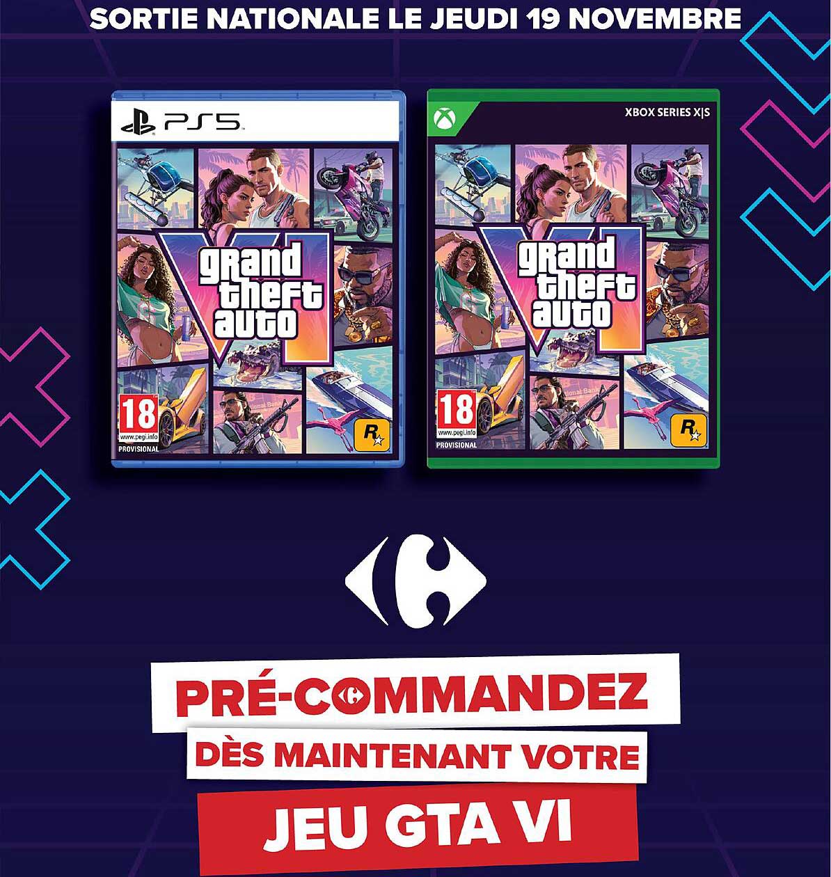 PRÉ-COMMANDEZ DÈS MAINTENANT VOTRE JEU GTA VI