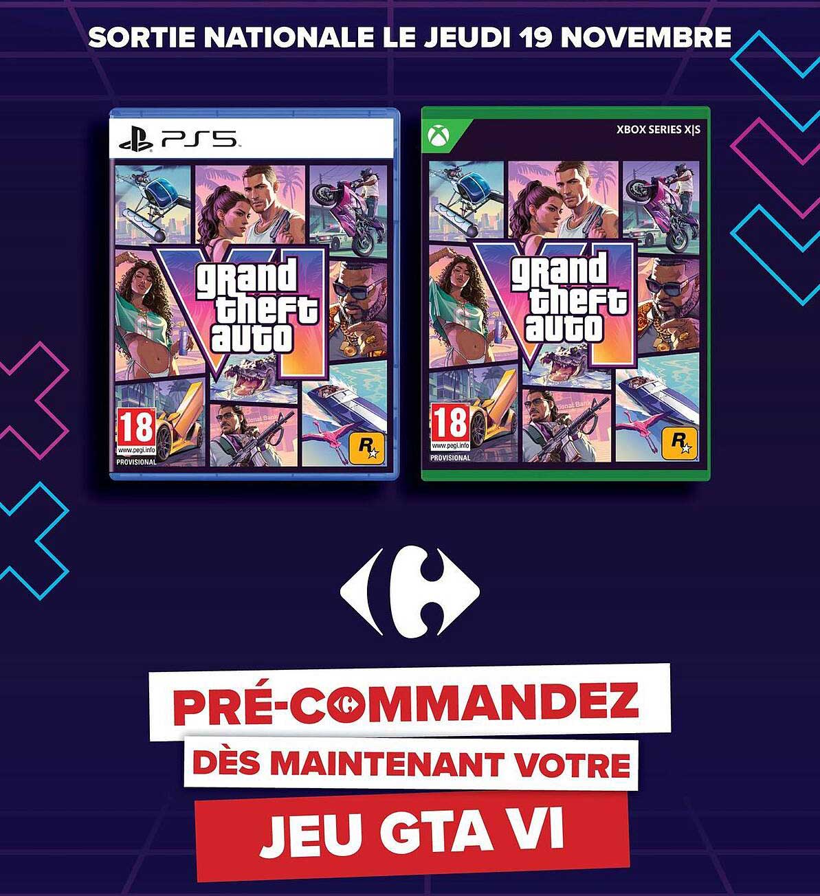 PRÉ-COMMANDEZ DÈS MAINTENANT VOTRE JEU GTA VI