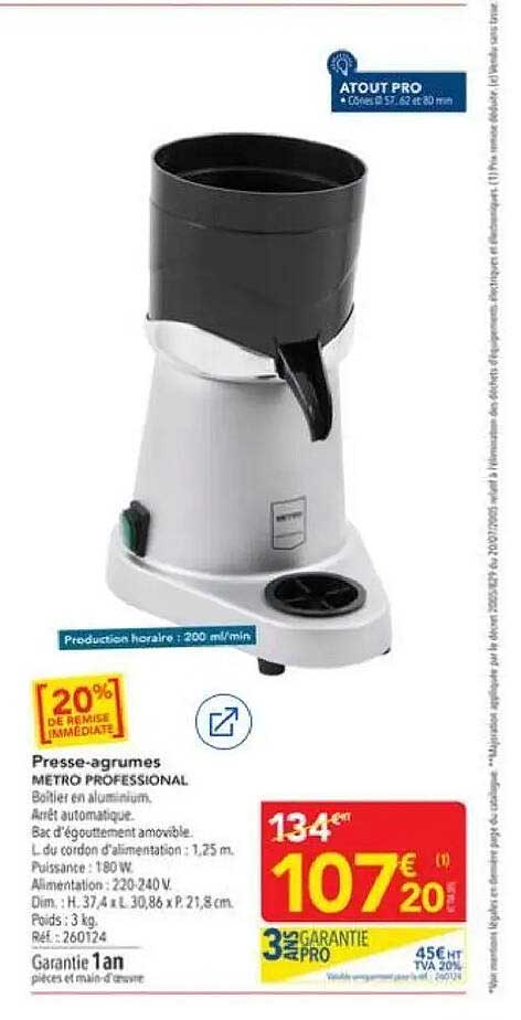 Presse-agrumes METRO PROFESSIONAL