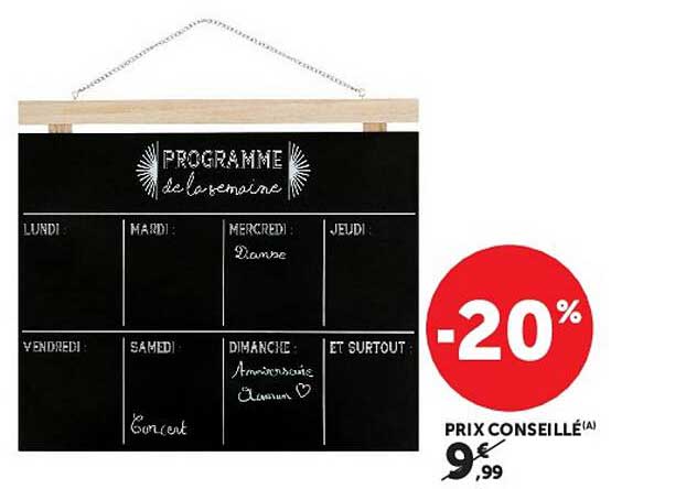 PROGRAMME de la semaine