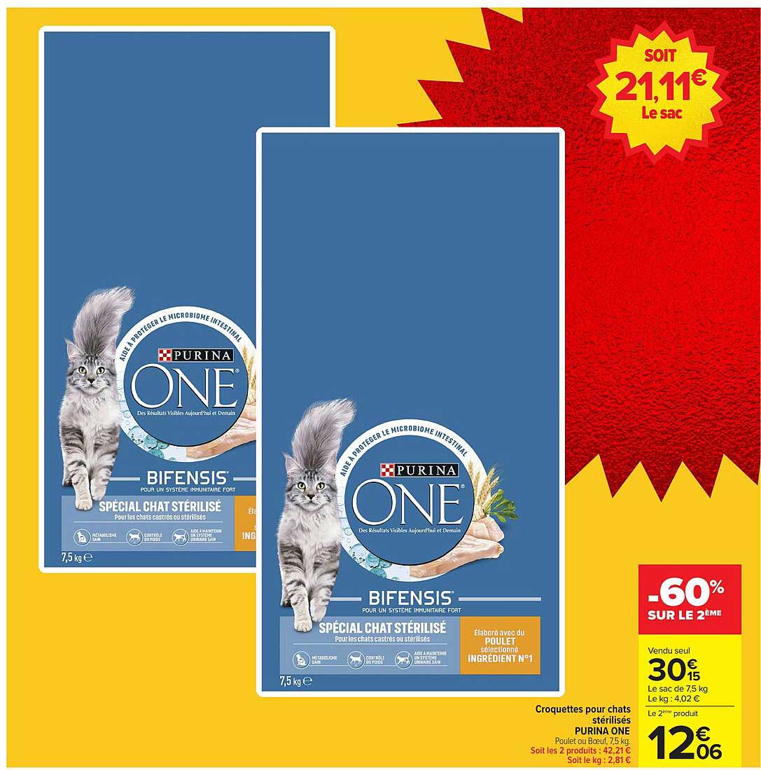 PURINA ONE BIFENSIS SPÉCIAL CHAT STÉRILISÉ