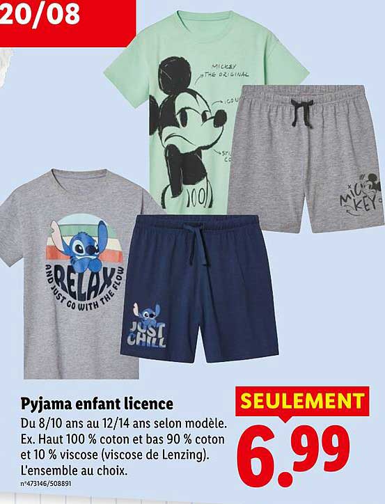 Pyjama enfant licence