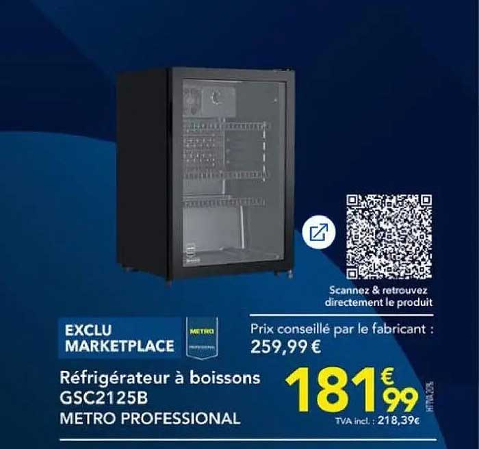 Réfrigérateur à boissons GSC2125B METRO PROFESSIONAL